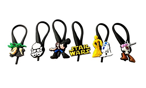 6 pcs Star Wars Soft Zipper Pull Charms for Backpack Bag Pendant Jacket