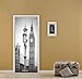 Produktbild Tür Aufkleber Wand 70X200 Cm London Wanduhr Home Schlafzimmer Schiebetür Dekorative Tapete Pvc Wasserdichte Wandaufkleber