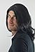 Men's WIG (for Men or Unisex) HIGH QUALITY synthetic BLACK longer hair long parting VERY INDIE youthful young look GFW891-1B Man