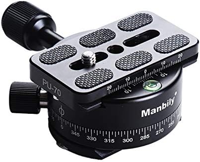 Manbily PC-360 Panoramic Head Professional Camera Tripod Panoramic Head Holder Universal Quick Release Plate