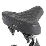 leichter bequemer rennrad sattel Maße: L 27 x B 25 cm aktivelo XXL Fahrradsattel Damen und Herren Bequem und Schmerzfrei mit Weicher Federung, Extra Breit, Bandscheibensattel, L 27 x B 25 cm, Schwarz