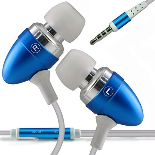 Digi Pig - Google Nexus 7 Colour Aluminium hands free headphones (earbuds) with 3.5mm jack connection - Baby Blue