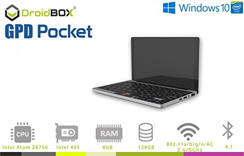 GPD Pocket Ultra Mobile Mini PC Work/Play/Watch Intel Z8750 2.56Ghz 8GB RAM 128GB ROM USB Type-C