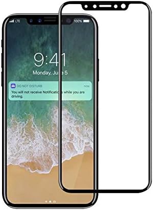 iPhone X Screen Protector, Linker® iPhone10 0.26 mm Carbon Fiber Soft Edge Anti-Scratch 3D Screen Film Full Coverage Premium Tempered Glass 5.8 inch. (Black-HD-Carbon Fiber)