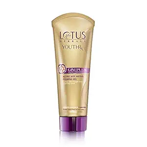 Lotus Herbals YouthRx Active Anti Ageing Foaming Gel Face Wash | With Jojoba, Ginseng & Ginger | 50g