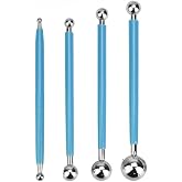 Top U&ccedil;lu Seramik ve Kil Modelleme Seti 4 l&uuml; 1 Paket Polimer Kil Şekillendirme &Ccedil;&ouml;mlek Oyma &Ccedil;i&ccedil;ek Marzipan Mandala Top &Uuml;t&uuml;