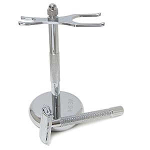 WEISHI Safety Razor Shaving Set Includes WEISHI Deluxe Chrome Razor Stand & WEISHI Chrome Long Handle Version Heavy… - Image 2