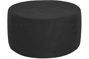 HOOWARM Velvet Ottoman Slipcovers /Cover ，Round Stretch Footstool Cover, With Elastic Bottom ， Modern Dustproof Foot Stool Covers Removable Washable Large Anti-Slip Pouffe Cover ( Color : A10 , Size : 60-73cm