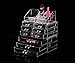 WOLFTEETH Clear Acrylic Make Up Organiser Case 3 Pieces Set total 25 Sections with 9 Drawers 5009