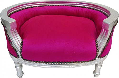 Baroque Dogs & Cats Sofa Pink / Silver - Dogs chair seat dog bed cat bed dog cat furniture