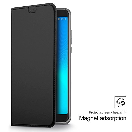 Alcatel 3C Cover, iBetter Alcatel 3C protettiva custodia, Funzione Stand, chiusa magnetica protettiva cover per Alcatel 3C smartphone.Flip Series - Nero