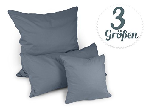 Doppelpack zum Super-Preis! Kissenhüllen aus Mikrofaser- in 8 aktuellen Farben – schlicht, modern und super kombinierbar, 40 x 40 cm, graphit - 9