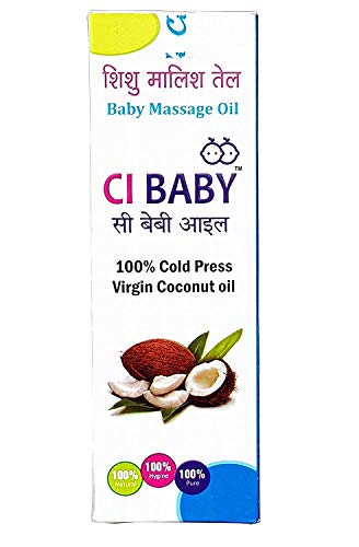 Ci Baby® Rich Moisture with Coconut Oil & Vitamin E Enriched with Nature's Best Herbs,| Enhances Bone Mineralization Massage Oil for Babies (100 ml, 0-5 Yrs) (Pack Of 3 100 ml)
