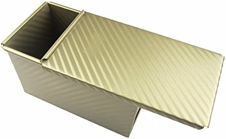 QPSSP The Mold Cover Is Non Stick, Toast Box, 450G Gold Corrugated Bread Box, Bread Baking Mold