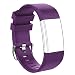Produktbild For Fitbit Charge 2 Band, Mothca Soft Silicone Adjustable Replacement Sport Strap Bands for Fitbit Charge 2 Heart Rate + Fitness Smart Watch Wristband Accessory Classic Wearable Belt (S, Lila)