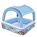 Produktbild GWM Badewanne Aufblasbarer Pool für Kinder, kleines Segelboot, PVC-Verdickung, großer Raum, mit Fußpumpe, 147x147x122cm, blau