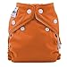 FuzziBunz® Perfect Size Pocket Nappy in Kumquat, with microfibre insert, popper fastening, x-small (newborn: 4-12lbs)