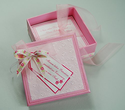 Patengeschenk/Patenbrief/Erinnerungsbox – rosa für Taufe *HANDMADE* - 2