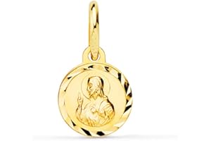 Alda Joyeros Escapulario lenteja bebé Cristo y V. del Carmen Oro Amarillo 18k 7mm