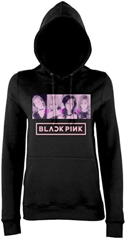 kPop Girl Group BLACK PINK 블랙핑크 Fan Hoodie Band Members [Black] All Sizes (L)