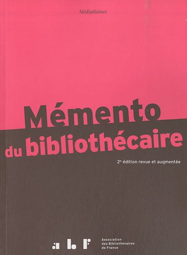 couverture de : M&eacute;mento du biblioth&eacute;caire