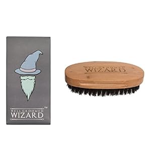 Well Groomed Wizard Beard Brush, Boar Bristle Beard and Hair Grooming Brush for Men - Image 2