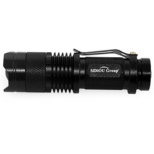 Sidiou Group Mini 7W 300lm Cree LED Taschenlampe Einstellbarer Fokus Zoom Licht Lampe (Rotlicht) - 8