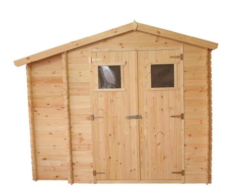 Gartenhaus Graz – 2,56 x 2,00 Meter aus 19mm Blockbohlen mit extra Lagerraum - 5