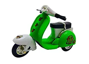 Flying Toyszer Die Cast Metal Scooter Vehicle Toy with Pull Back Action - Green