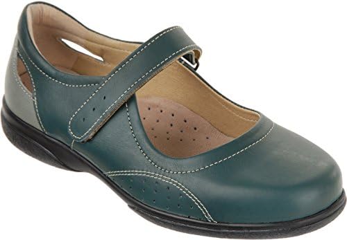 Cosyfeet Paradise Shoes - Extra Roomy (EEEEE+ Width Fitting) - Teal/Aqua Leather - 6