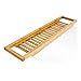 Produktbild Relaxdays Badewannenablage aus Bambus HxBxT: 4 x 64 x 15 cm Badewannenauflage aus hochwertigem Holz Wannenaufsatz als Badewannentablett Wannenbrücke mit Gitter zur Ablage von Seife oder Schwamm, natur