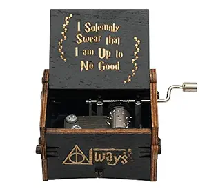 Store2508 Hand Cranked Collectable Music Box (Black)