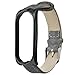 Produktbild Armband Für Xiaomi Mi Band 3 Band, MuSheng Leder Handgelenk Sport Band Ersatz Fitness Armband Strap für Xiaomi Mi Band 3 Smart Armband (Schwarz)