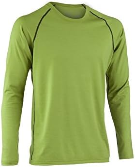 Engel Sports Men's Shirt Long Sleeve, GOTS – Regular Fit Green lime Size:XL