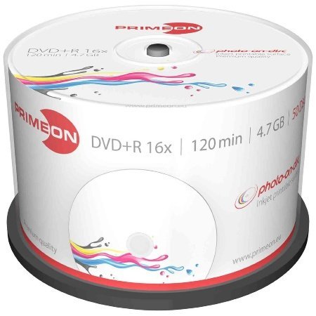 Primeon 2761226 DVD+R Rohlinge (16x Speed, 4.7GB, 120 Min, 50er Spindel)