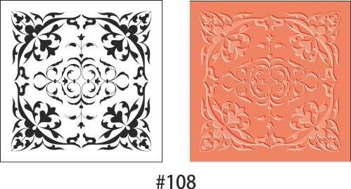 FineArt Texture Stamps Batic Pattern Polymer Clay Molding Mat 3.5 cms