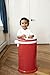 Ubbi Nappy Disposal Bin, No Special Refills Required, Steel Ordor Locking Nappy Bin, Red