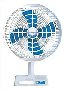 VARSHINE Plastic Ashoka Laurels 2100 RPM Mini Table Fan (White)