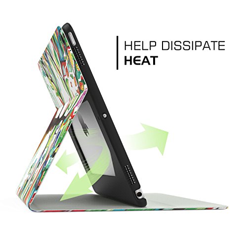 MoKo Hülle für iPad Pro 10.5 Zoll 2017 – Stoßfest Ledertasche Schutzhülle mit Auto Sleep/Wake up Funktion, Standfunktion und PC Bumper für Apple iPad Pro 10.5 Tablet, Banyan Grün - 3