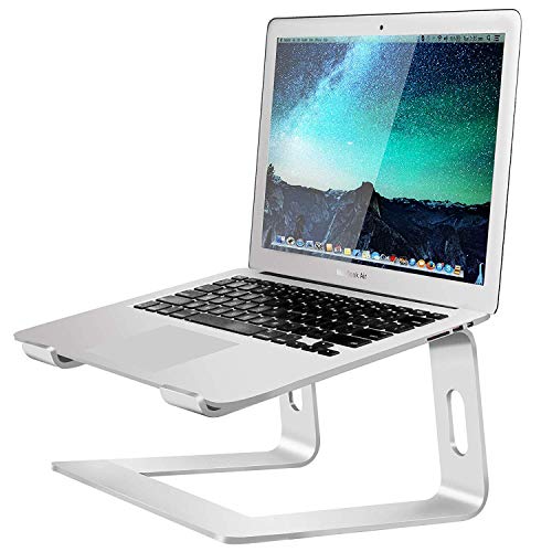 Soundance Ergonomic Laptop Stand Holder para Mac MacBook Pro / Air y All Apple Notebooks, Compact Riser portátil para 10 - 17 pulgadas Notebook PC Desk / Desk Computer, Aluminum Silver LS1