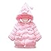 Produktbild Babykleidung URSING Kinder Kleinkind Prinzessin Mädchen Herbst Winter Kapuzenmantel Super süß Blume Umhangjacke Baby Dick Warme Winterkleidung Steppjacke mit Kapuzen übergangsjacke (120cm, Rosa)