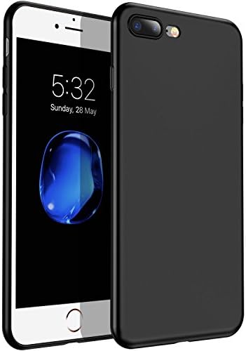 iPhone 7 Plus Case, iPhone 8 Plus Case, Flyyu Simple Stylish Slim Fit Shell Full Protective Matte Finish Coating Hard Plastic Phone Case Cover for Apple iphone 7 Plus / iPhone 8 Plus - 5.5'' – Black