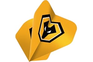 FOCO Officially Licensed Wolverhampton Wanderers Football Club 100 Micron No 2 Shape Dart Flights, Available in Multiple Designs And Pack Sizes