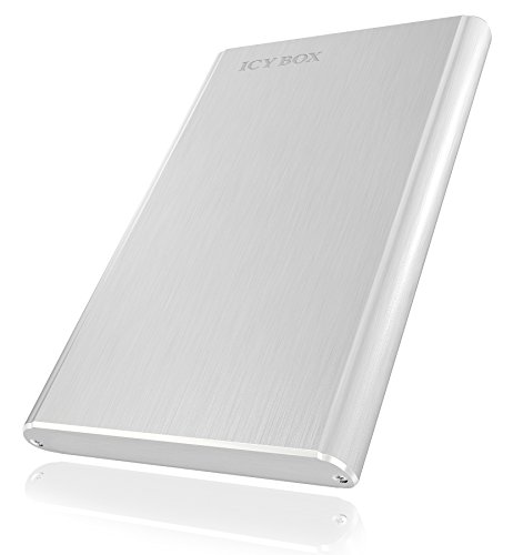 Icy Box IB-242U3 Externes Gehäuse für 2,5″ (6,35 cm) SATA HDD/SSD (Bauhöhe bis 9,5 mm) mit USB 3.0 Anschluss (UASP), SATA III, Aluminium, silber - 5