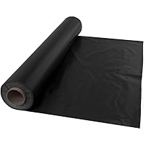 Schwarze PE Folie 2x12m - Extra Dicke Wasserdichte Bodenplane Für Garten Und Bau