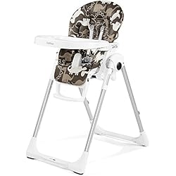 PEG PEREGO Trona con bebé de reposo, función prima Pappa Zero 3 marrón Dino Park Marrone