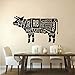 Produktbild European Carved Animal Cattle Sheep Pig Anatomy Wall Sticker Restaurant Kitchen Waterproof Wall Sticker Bedroom Carved Sticker