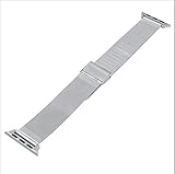 Uhrenband Uhrenarmband Uhrenarmbänder Edelstahl 304 Geflochtener Riemen Unisex Dauerhaft Rostet Nicht 200 * 38/42 mm (42mm, Silber)