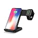 Produktbild Jamicy 2in1 10W Qi Wireless Schnellladegerät Halter Leicht und Portable stehen für iPhone8-Serie, AppleSeries 2/3, Samsung S8 / S9 / Note 8 und andere mit Wireless-Ladefunktion, gut für die Verwendung zu Hause, im Büro, öffentlichen Bereich, etc.