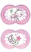 MAM Night Glow in The Dark Soothers Suitable for Travel Case (12 Months and Above Pink)